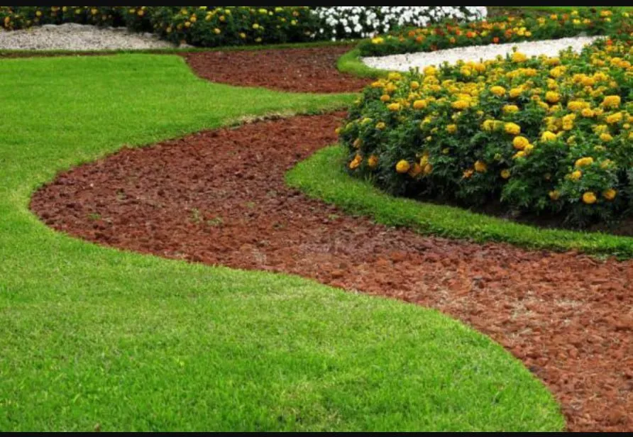 The Lawn Edge with Flower Beds